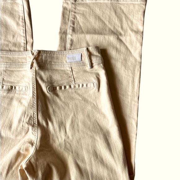 PAIGE Nellie Wide Leg Culotte Jeans in Light Yellow Size 27 - Picture 9 of 16